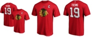 Fanatics Men's Jonathan Toews Red Chicago Blackhawks Team Authentic Stack Name and Number T-shirt